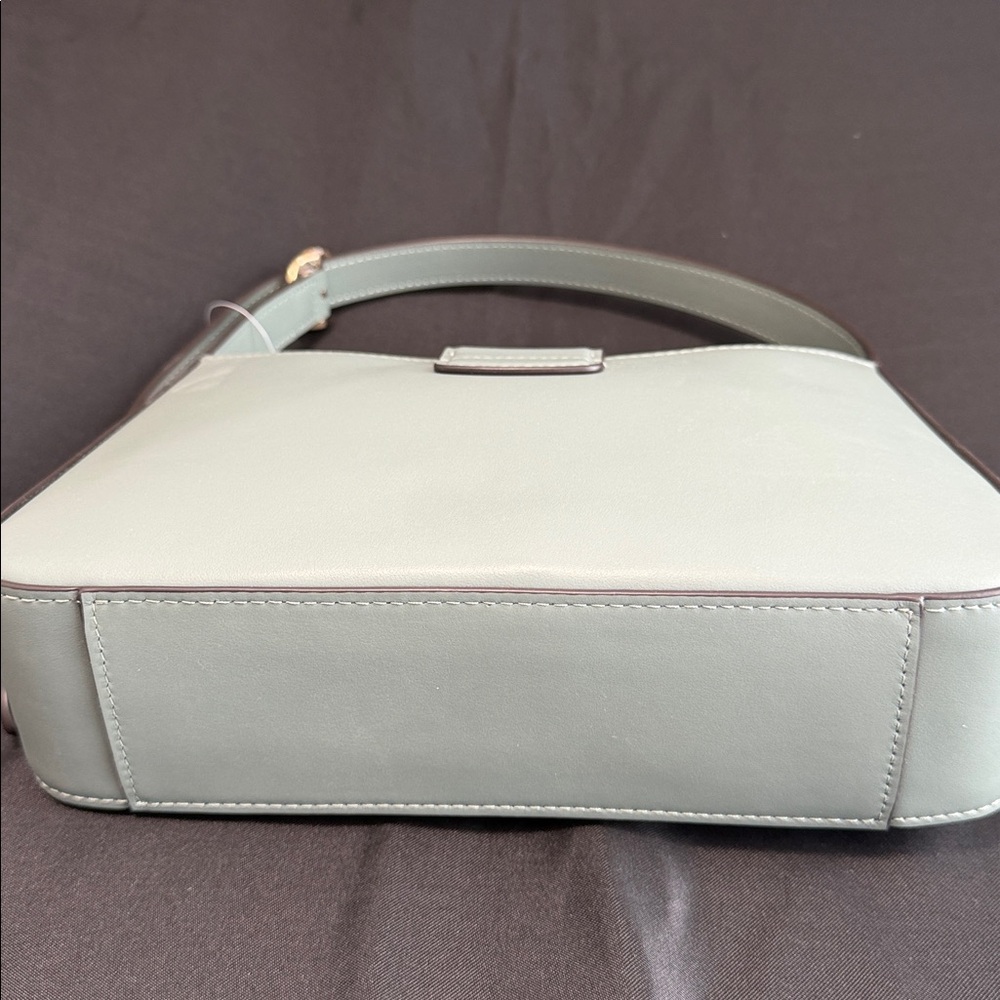 COACH New York Eliza Leather Shoulder Bag w/ Zipper Closure in Sage Green NWT - Picture 10 of 13
